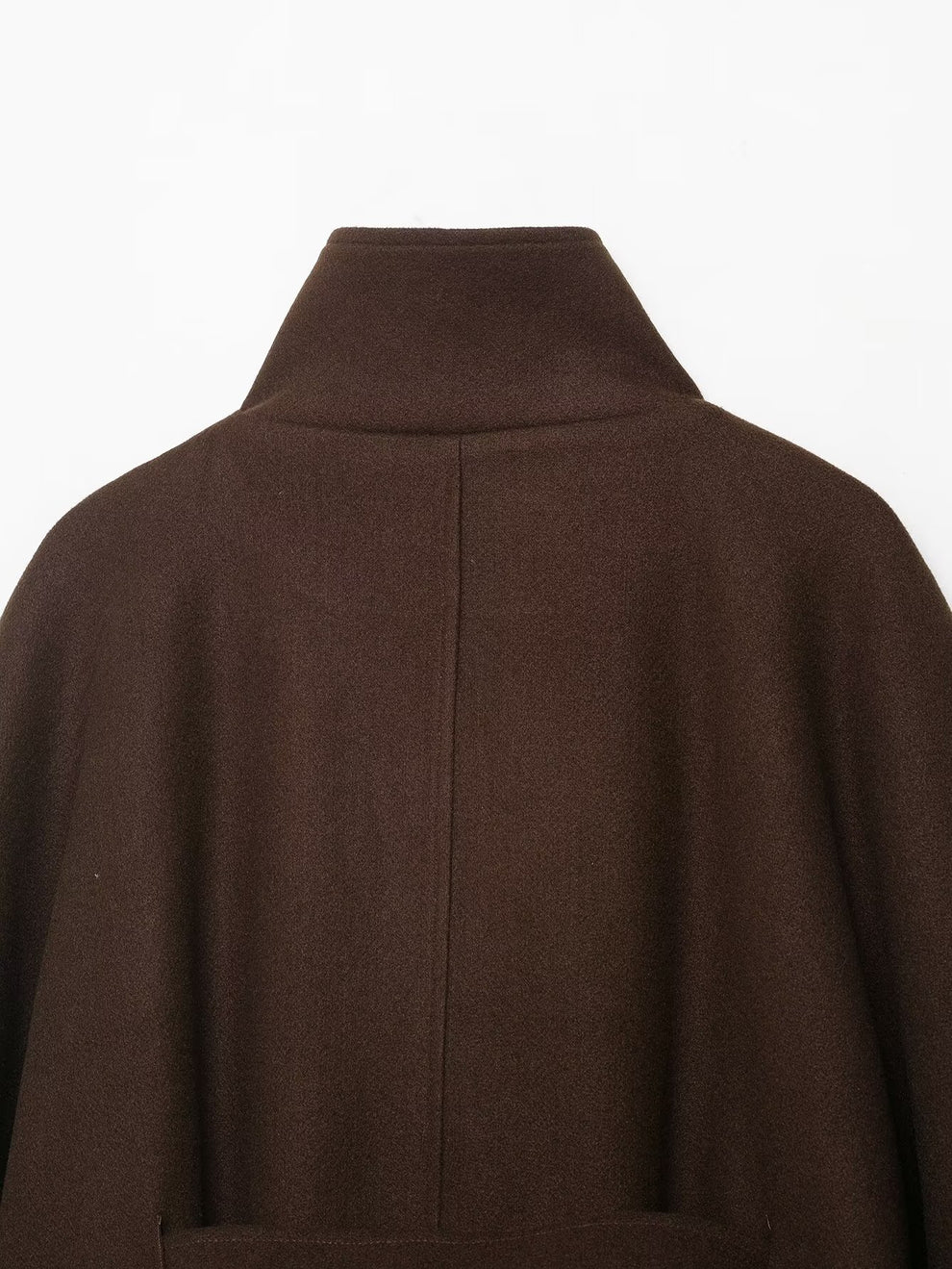 Graceful Loose Waist Woolen Cape Coat