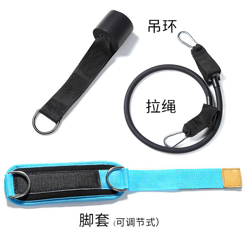 Gantry leg exercise elastic drawstring leggings ankle buckle straps