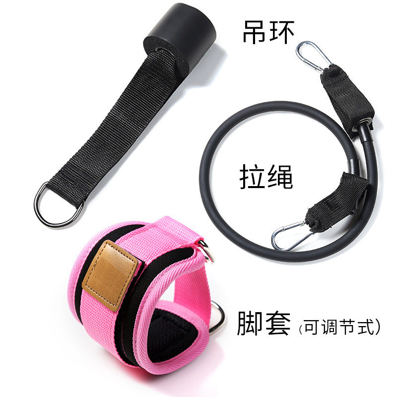 Gantry leg exercise elastic drawstring leggings ankle buckle straps