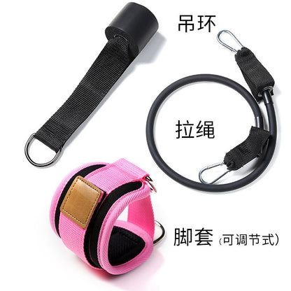 Gantry leg exercise elastic drawstring leggings ankle buckle straps